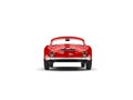 Fire red vintage sports car - back view Royalty Free Stock Photo