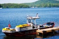 Fire and Rescue Boat at Marina Royalty Free Stock Photo