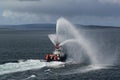 Fire Rescue boat in the Orkney Islands Scotland Royalty Free Stock Photo