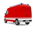 Fire Rescue Car Isolated Royalty Free Stock Photo