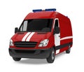 Fire Rescue Car Isolated Royalty Free Stock Photo