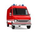 Fire rescue car isolated Royalty Free Stock Photo