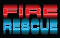 Fire Rescue Text in Vibrant Colors
