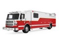 Fire Rescue Truck Isolated Royalty Free Stock Photo