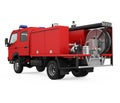 Fire Rescue Truck Isolated Royalty Free Stock Photo