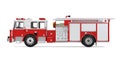Fire Rescue Truck Isolated Royalty Free Stock Photo
