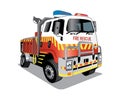 Fire rescue truck vector Royalty Free Stock Photo