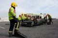 Fire and Rescue uniat car crast h training