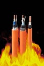 Fire resistant cables Royalty Free Stock Photo
