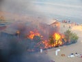 A fire in a rest camp near Odessa.