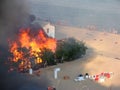 A fire in a rest camp near Odessa.