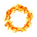 Fire ring on white background