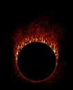 Fire Ring with smoke Royalty Free Stock Photo