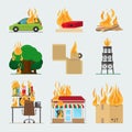 Fire risk icons