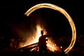 Fire ritual Sirni Zagovezni before Easter Royalty Free Stock Photo