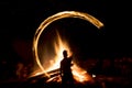 Fire ritual Sirni Zagovezni before Easter Royalty Free Stock Photo