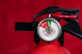 Fire extinguisher pressure gauge Royalty Free Stock Photo