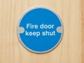 Fire safety plate Royalty Free Stock Photo