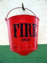 Fire safety: sand bucket Royalty Free Stock Photo