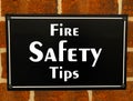 Fire Safety Tips Royalty Free Stock Photo