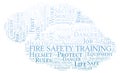 Fire Safety Training word cloud. Royalty Free Stock Photo