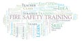 Fire Safety Training word cloud. Royalty Free Stock Photo