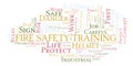 Fire Safety Training word cloud. Royalty Free Stock Photo