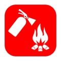 Fire safety vector sign Royalty Free Stock Photo