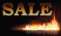 Fire sale background Royalty Free Stock Photo