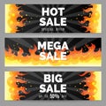 Fire sale banners Royalty Free Stock Photo