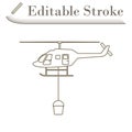 Fire Service Helicopter Icon Royalty Free Stock Photo