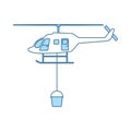 Fire Service Helicopter Icon Royalty Free Stock Photo