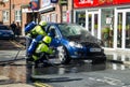 Fire Service tackle car fire