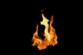 Fire shapes, burning fire Royalty Free Stock Photo