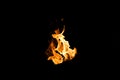 Fire shapes, burning fire Royalty Free Stock Photo