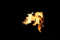 Fire shapes, burning fire Royalty Free Stock Photo