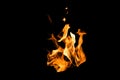 Fire shapes, burning fire Royalty Free Stock Photo