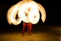 Fire show on the beach Royalty Free Stock Photo