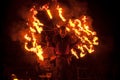 Fire show on stage during the with party