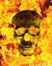 Fire skull Royalty Free Stock Photo
