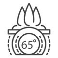 Fire smart control icon, outline style