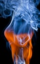 Fire and smoke Royalty Free Stock Photo