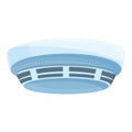 Fire smoke detector icon cartoon vector. Alarm sensor