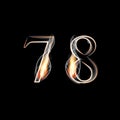 Fire and Smoke font. Numbers 7 8.