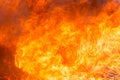 Fire and smoke from furniture burning in conflagration Royalty Free Stock Photo