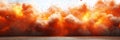 Massive explosion creating a fiery cloud of dust and debris. Generated by AI Royalty Free Stock Photo