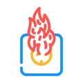 on fire socket color icon vector illustration