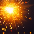 fire sparkler glow, abstract Christmas firework background Royalty Free Stock Photo