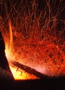 Fire sparkles Royalty Free Stock Photo