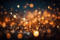 fire sparkles bokeh background Royalty Free Stock Photo